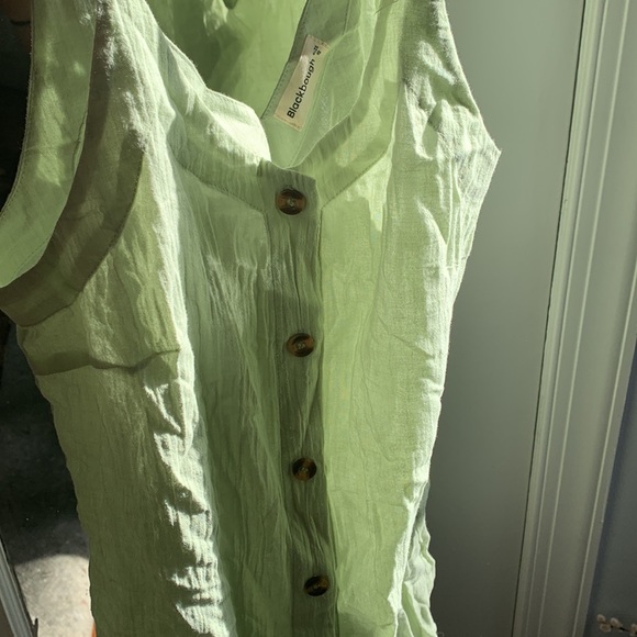 Mint linen swimsuit cover up - Picture 5 of 8